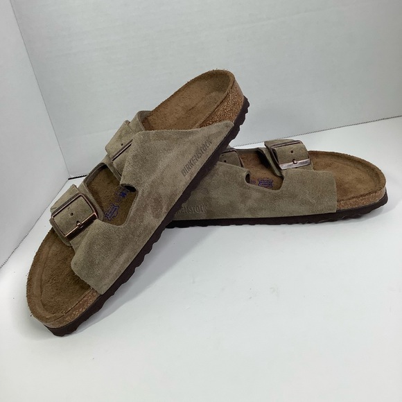 BIRKENSTOCK ARIZONA TOUPE SUEDE SLIDES - Picture 5 of 7